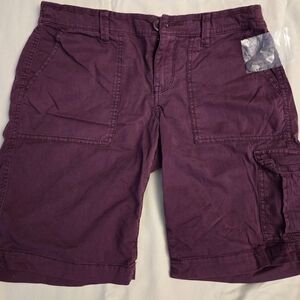 Womens Sonoma Size 4 Bermuda Utility Shorts New BRGDY Color